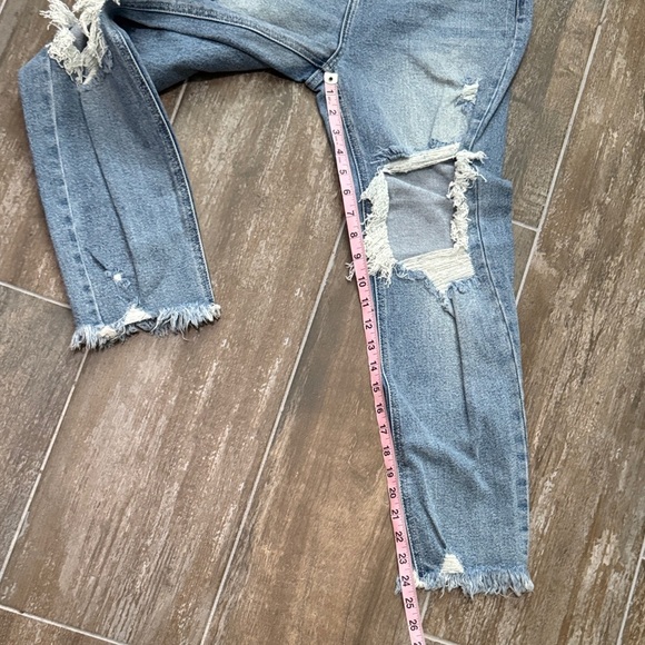 Cello Medium Blue Distressed High Rise straight Jeans - Picture 6 of 10